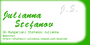 julianna stefanov business card